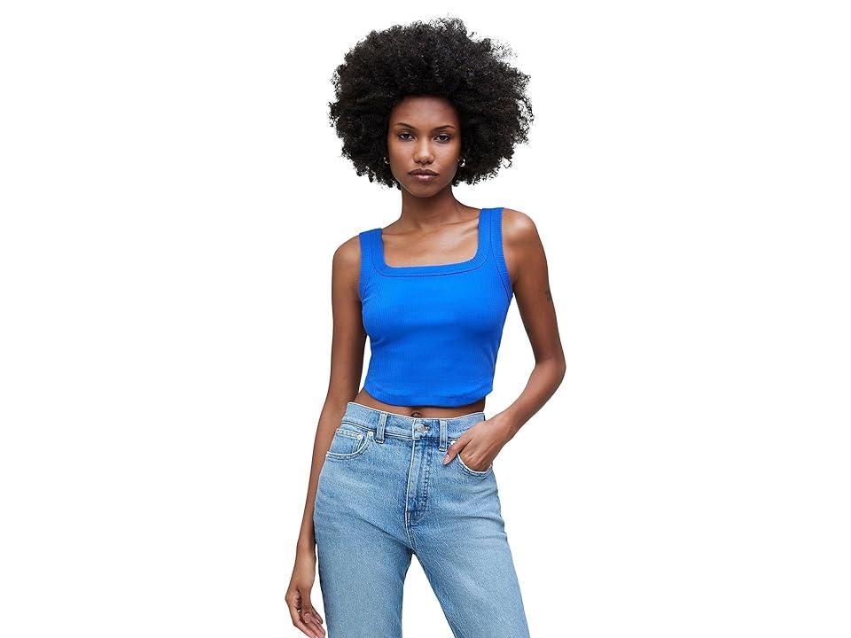 Madewell The Tailored Crop Tank in Sleekhold (Pure ) Women's Clothing Product Image