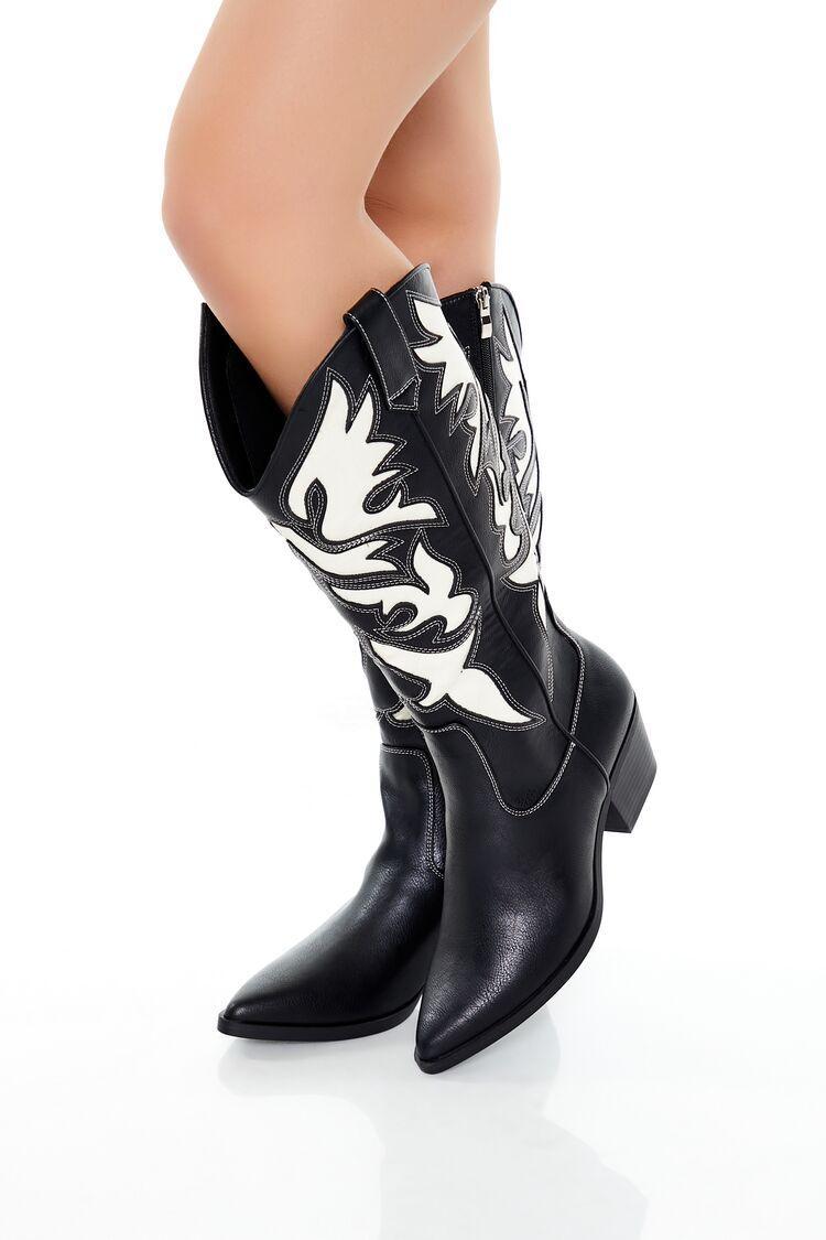 Two-Tone Cowboy Boots | Forever 21 Product Image