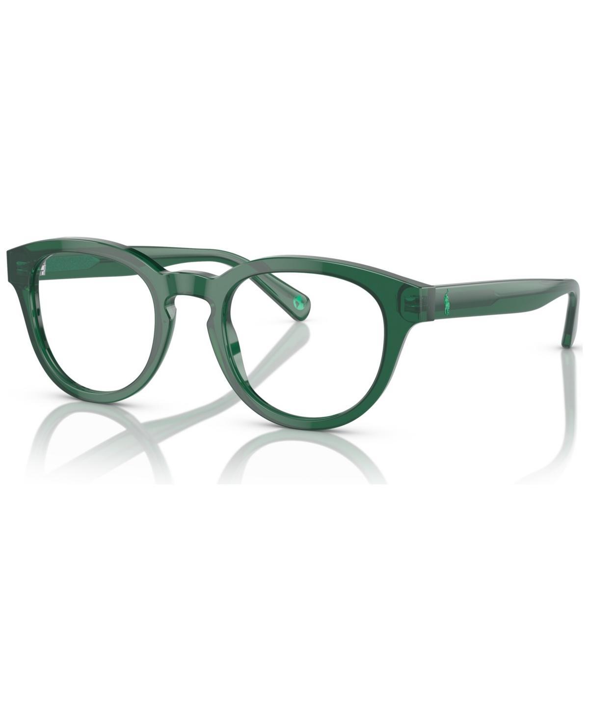 Polo Ralph Lauren Mens Phantos Eyeglasses, PH2262 48 - Shiny Transparent Green Product Image