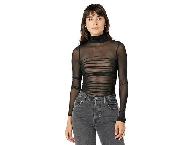 Free People Under It All Ruched Mesh Turtleneck Bodysuit Product Image