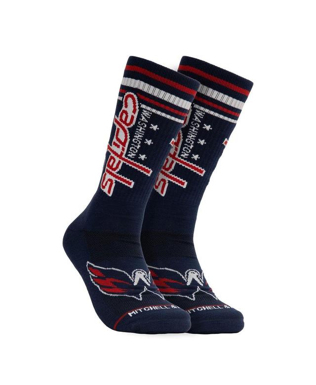 Mens Mitchell & Ness Washington Capitals Power Play Crew Socks Blue Product Image