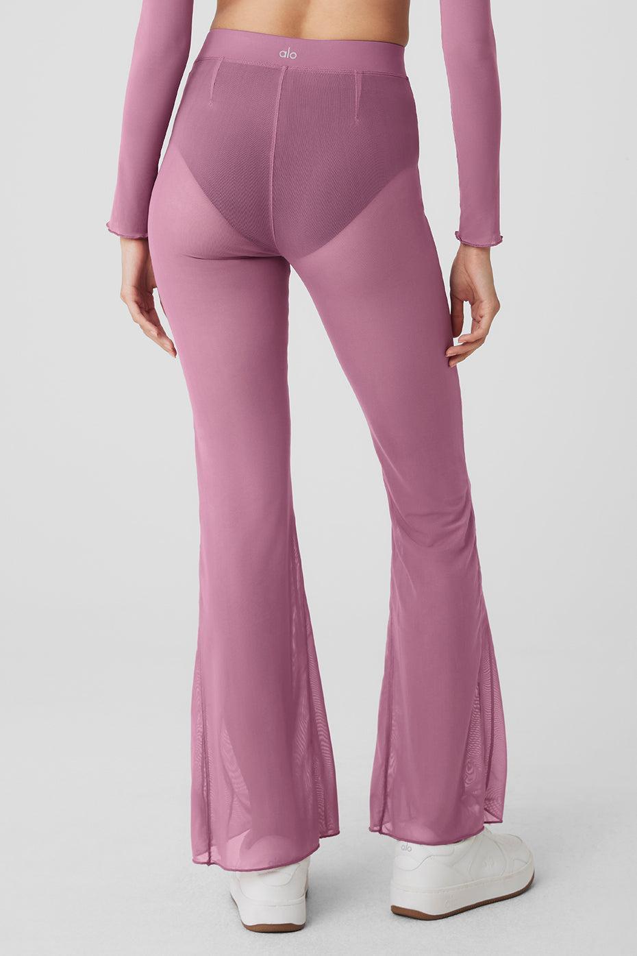 Mesh High-Waist Flicker Pant - Soft Mulberry Female Product Image