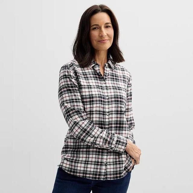 Womens Croft & Barrow The Extra Soft Plaid Flannel Shirt Product Image