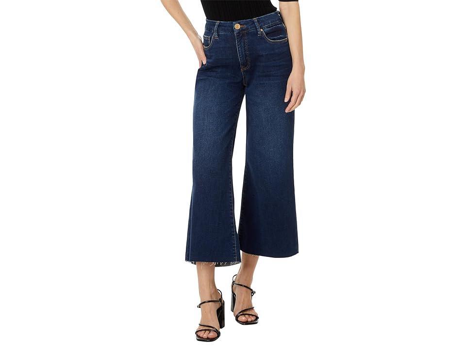 KUT from the Kloth Meg High-Rise Fab AB Wide Leg with Raw Hem in Exhibited (Exhibited) Women's Jeans Product Image