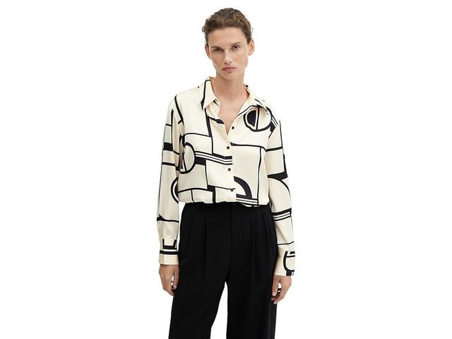 MANGO - Geometric print shirt - 8 - Women Product Image