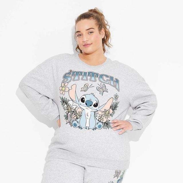 Womens Stitch Nature Graphic Sweatshirt - Heather Gray Product Image