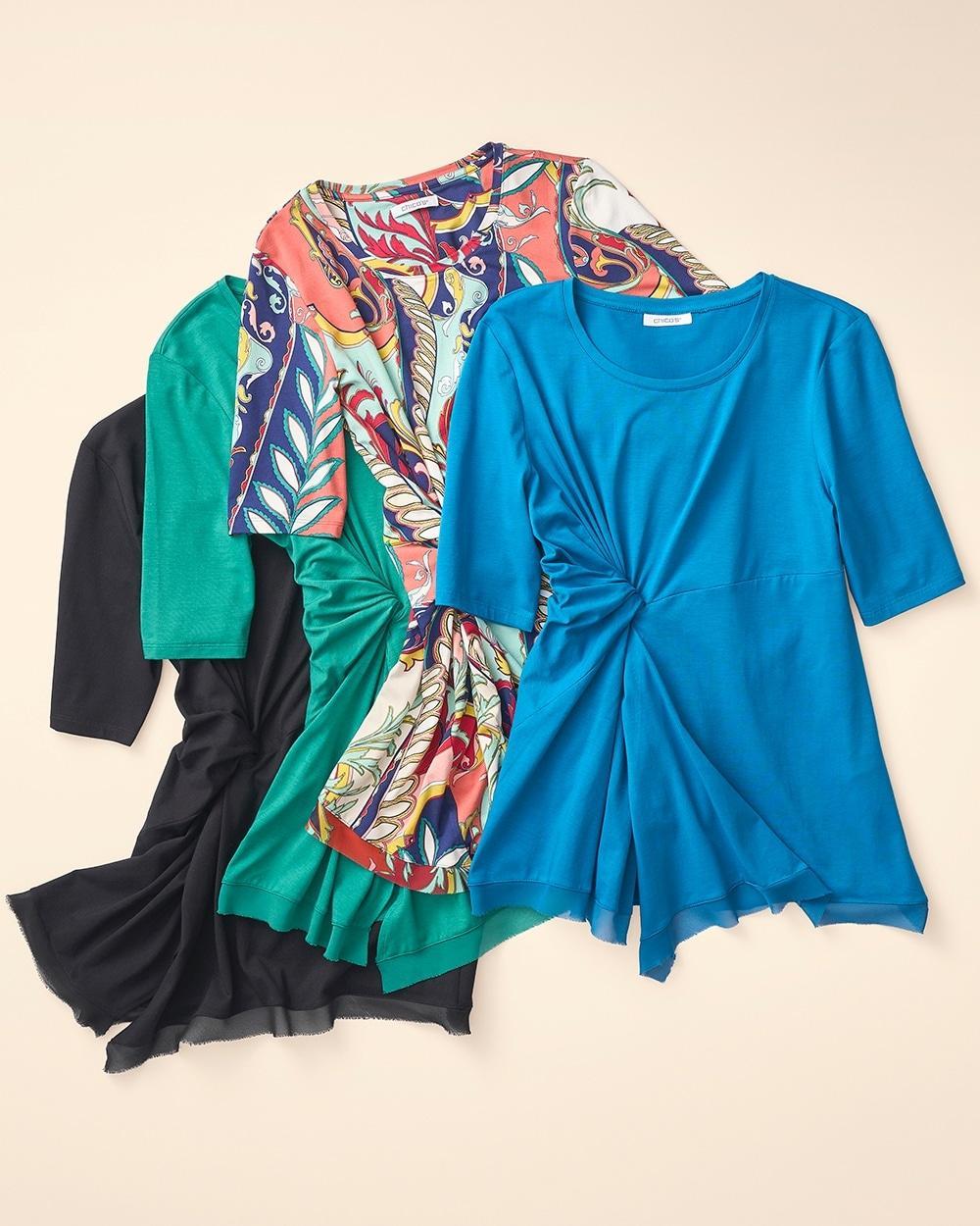 Touch of Cool™ Abstract Draped Tunic Product Image