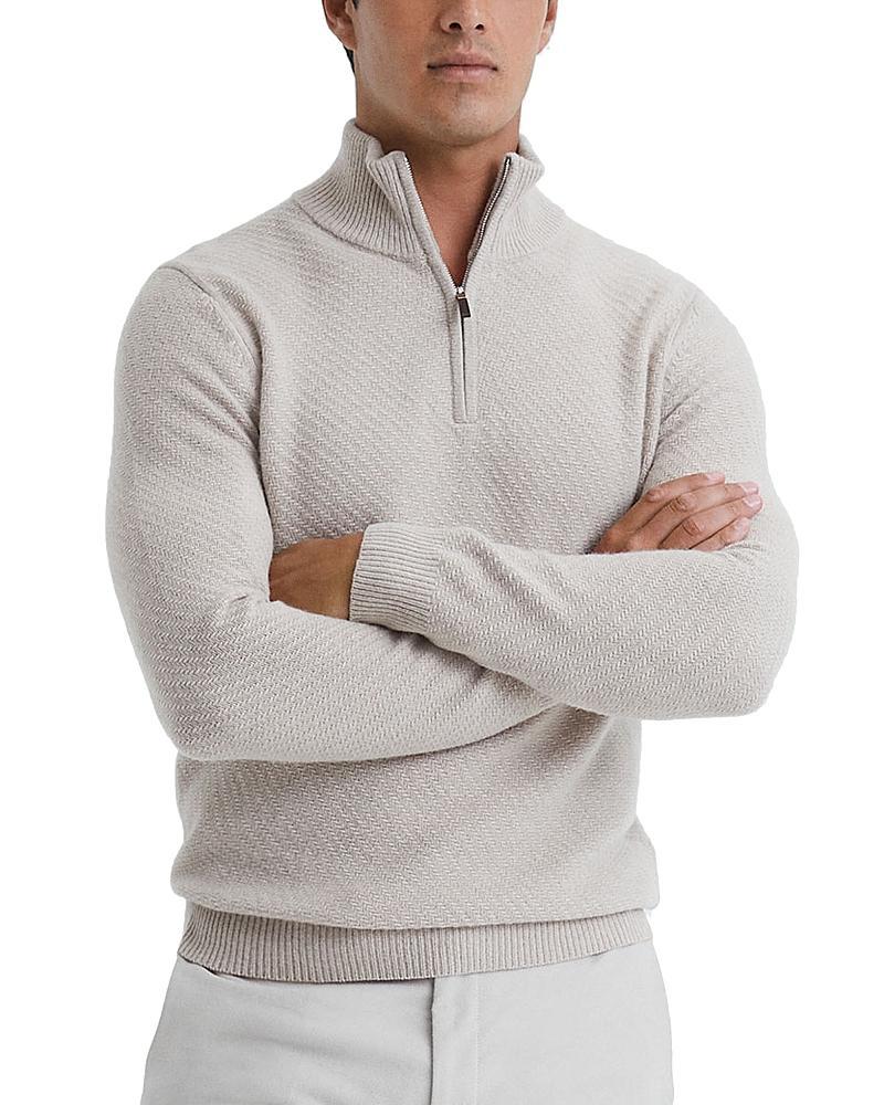 Reiss Tempo Quarter Zip Wool Blend Sweater Product Image