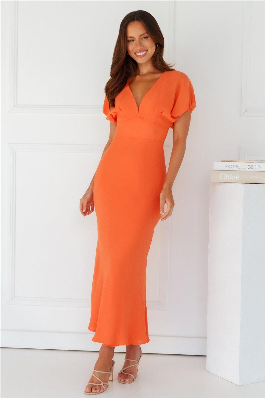 Gilded Maxi Dress Orange Product Image