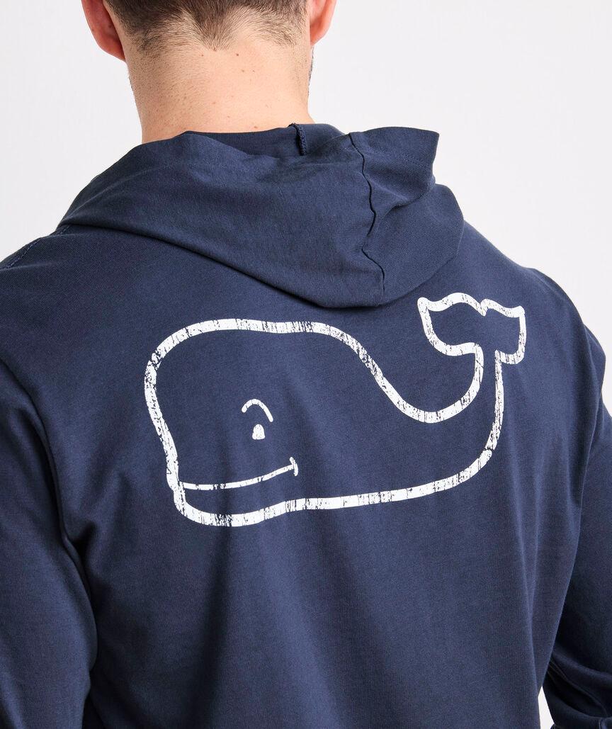 Vintage Whale Long-Sleeve Hoodie Tee Product Image