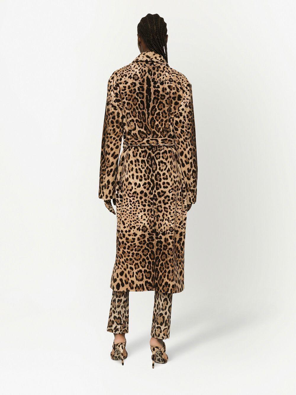 Leopard-print Belted Terry Cloth Coat In Leo_new Product Image