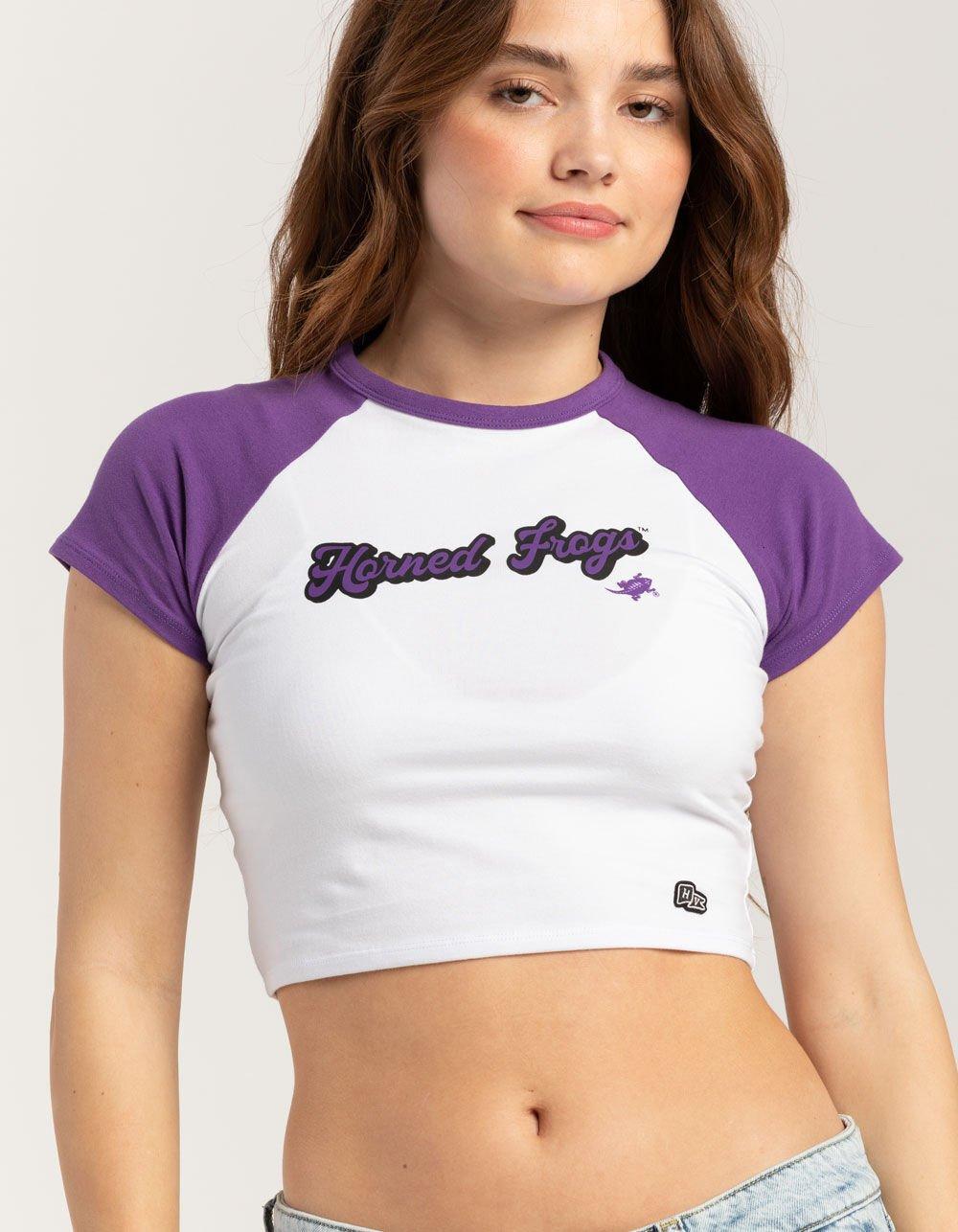 HYPE AND VICE Texas Christian University Homerun Womens Raglan Tee Product Image