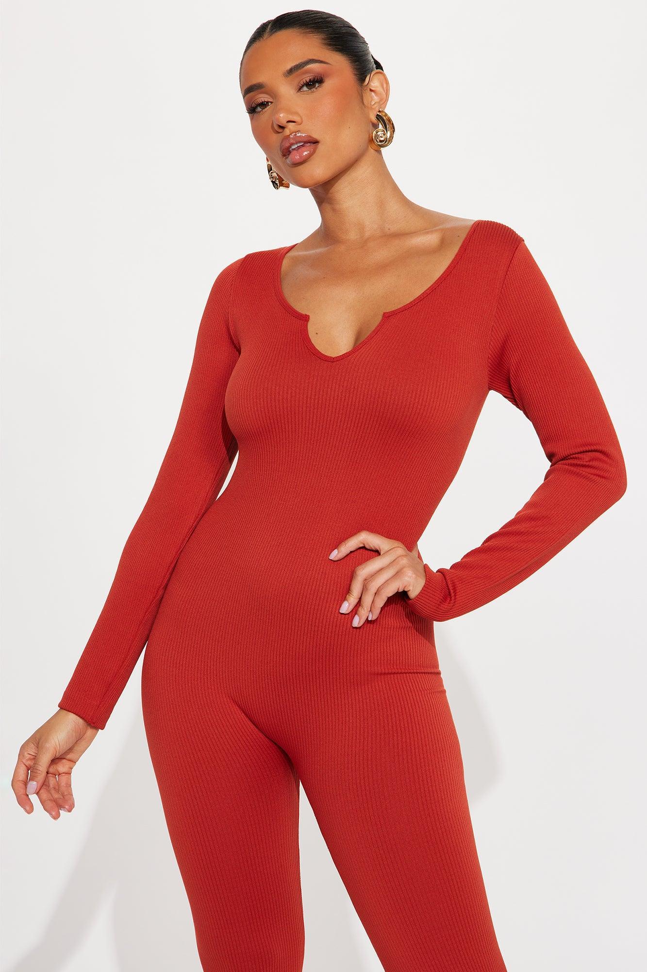 Giada Seamless Jumpsuit - Rust Product Image