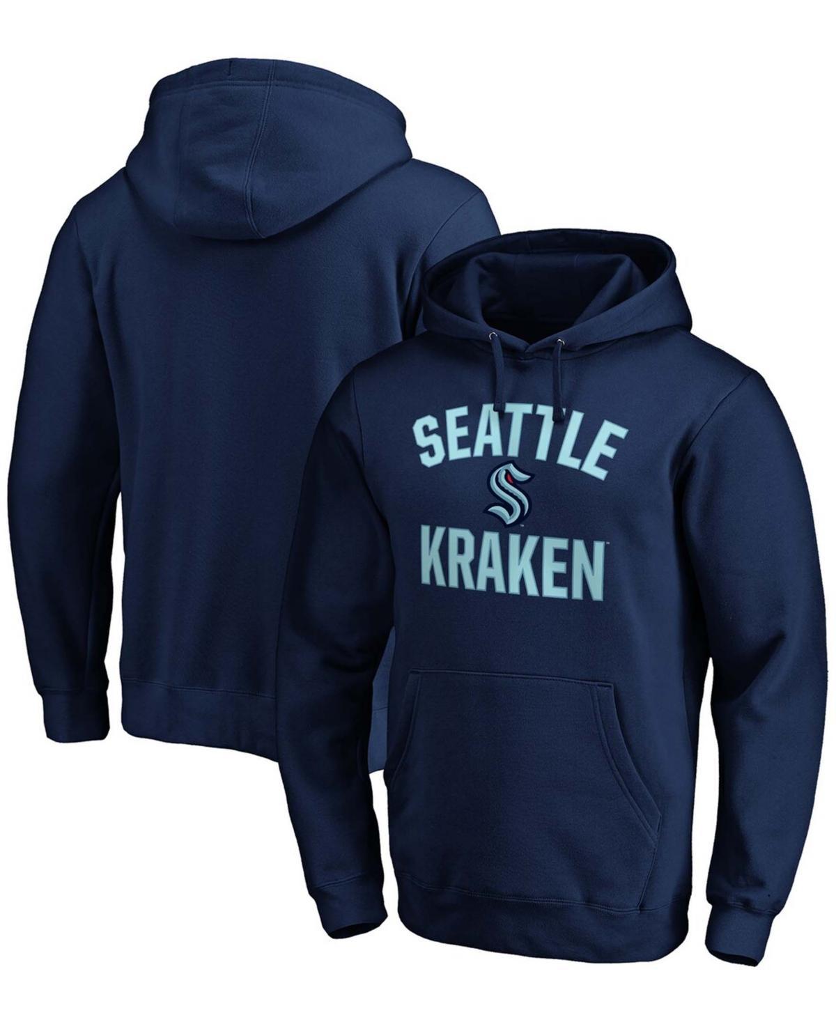 Mens Fanatics Branded Black Seattle Kraken Big & Tall Victory Arch Pullover Hoodie Product Image