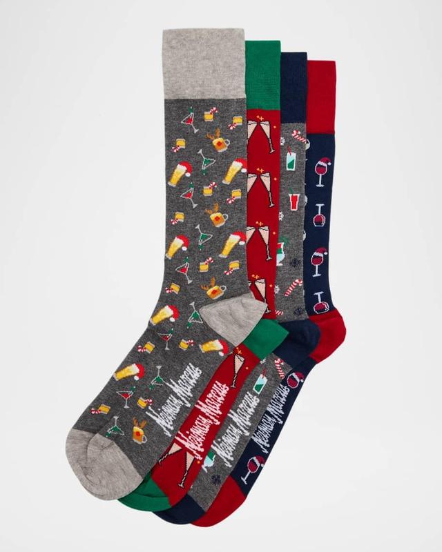 Mens Holiday Drinks 4-Pack Crew Socks Product Image