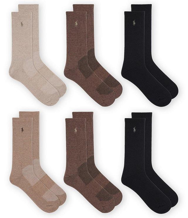 Polo Ralph Lauren Performance Cotton Crew 6-Pack Socks Product Image