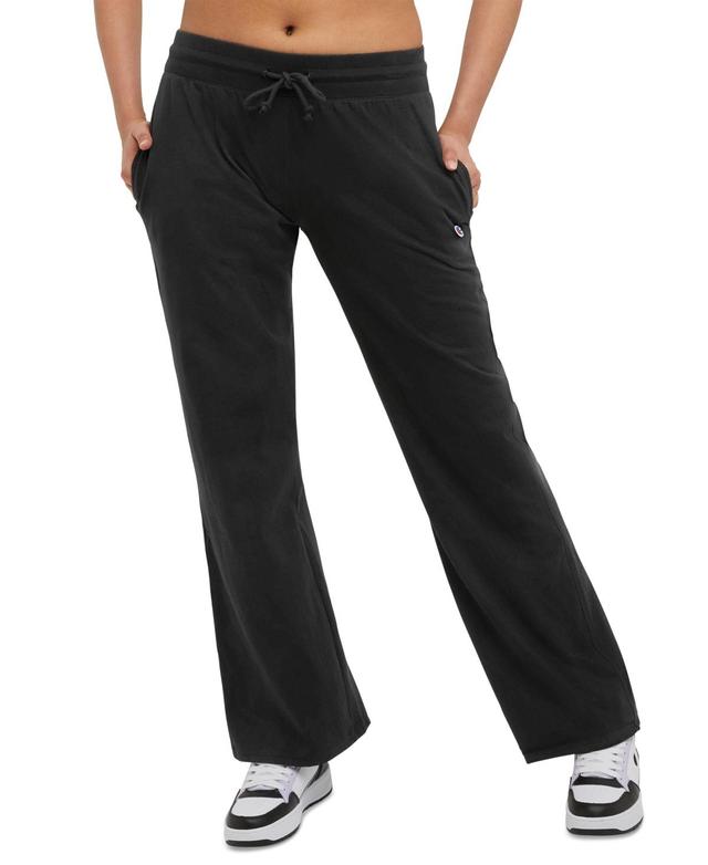 Womens Champion Wide-Leg T-Shirt Pants, C Logo Oxford Grey XS Product Image