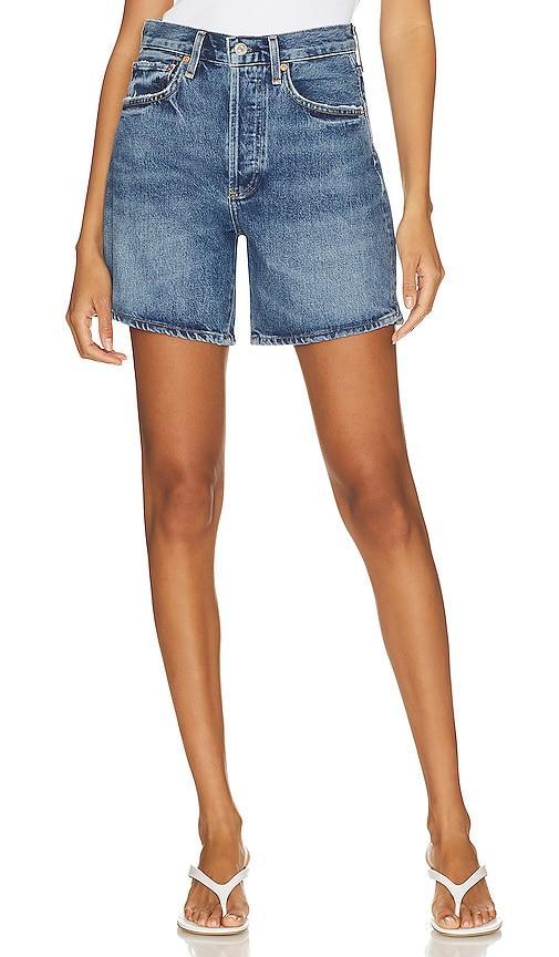 Citizens of Humanity Marlow High Waist Long Organic Cotton Denim Shorts Product Image