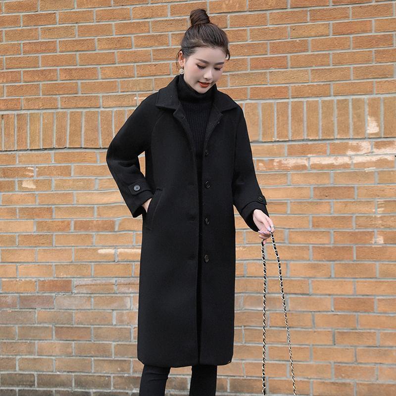 Plain Button-Up Coat Product Image