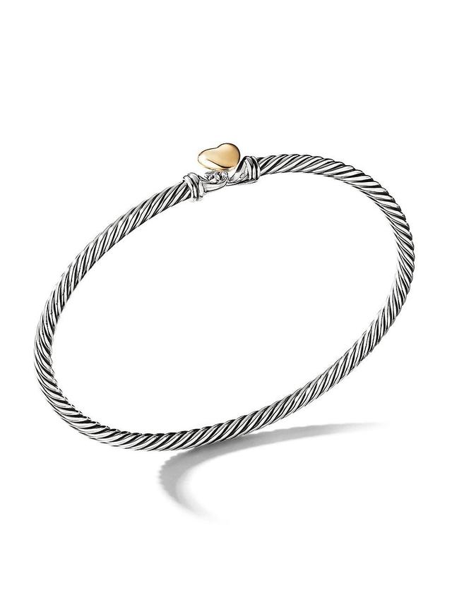 Womens Cable Collectibles Heart Bracelet in Sterling Silver Product Image