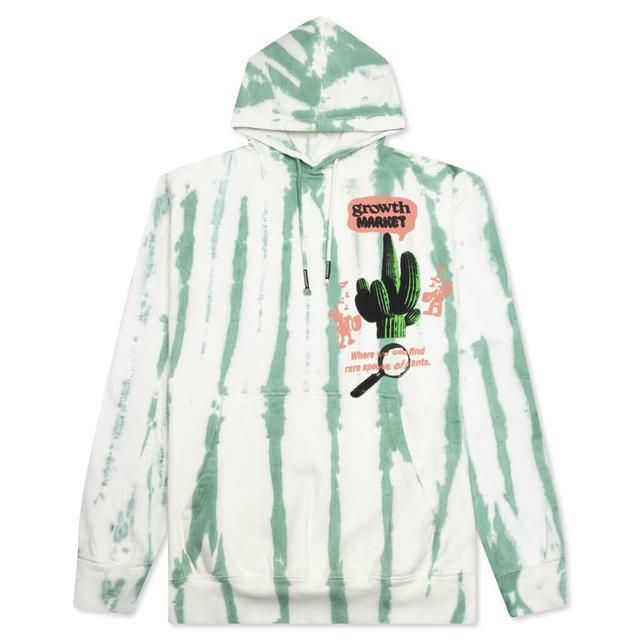 Growth Green Stripe Tie-Dye Hoodie - Green/White Male Product Image