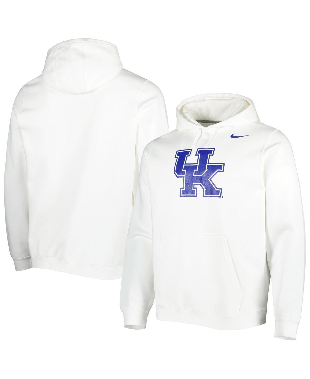 Mens Nike White Kentucky Wildcats Logo Club Pullover Hoodie Product Image