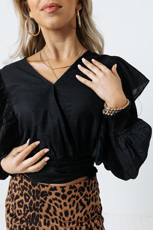 Novel Romance Top In Black Product Image