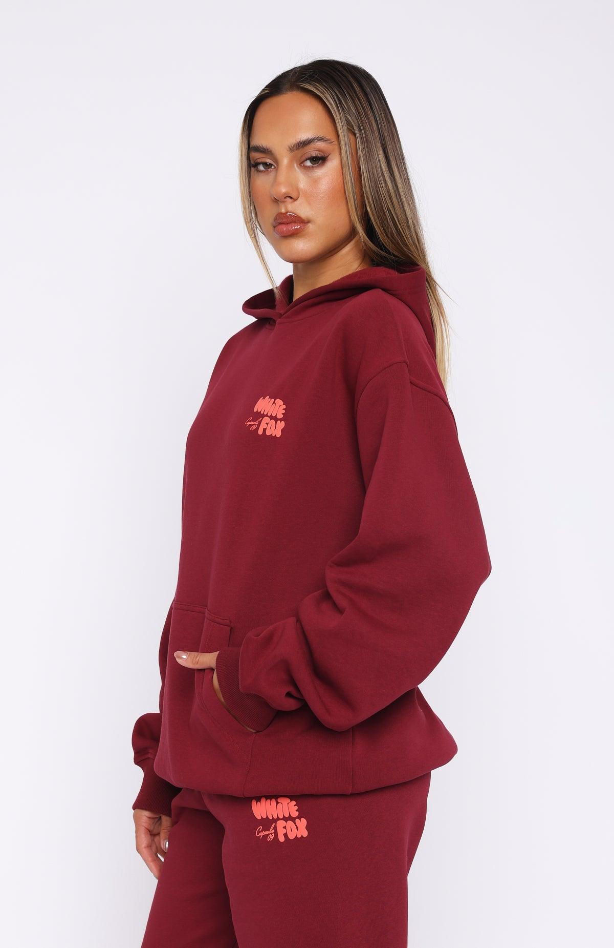 Capsule 9 Star Of The Moment Oversized Hoodie Burgundy Product Image