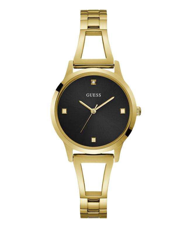 Guess Womens Analog Gold Tone Stainless Steel Watch 34 mm - Gold Product Image