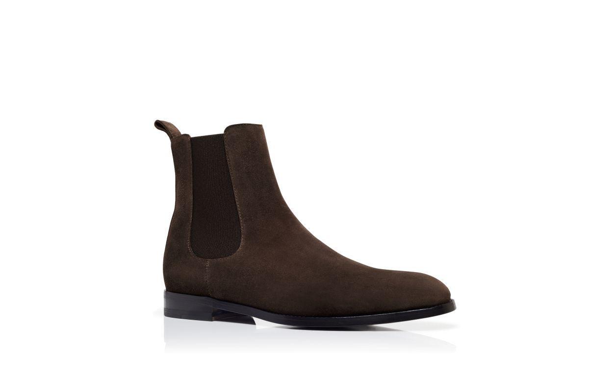 DELSA Brown Suede Ankle Boots Product Image