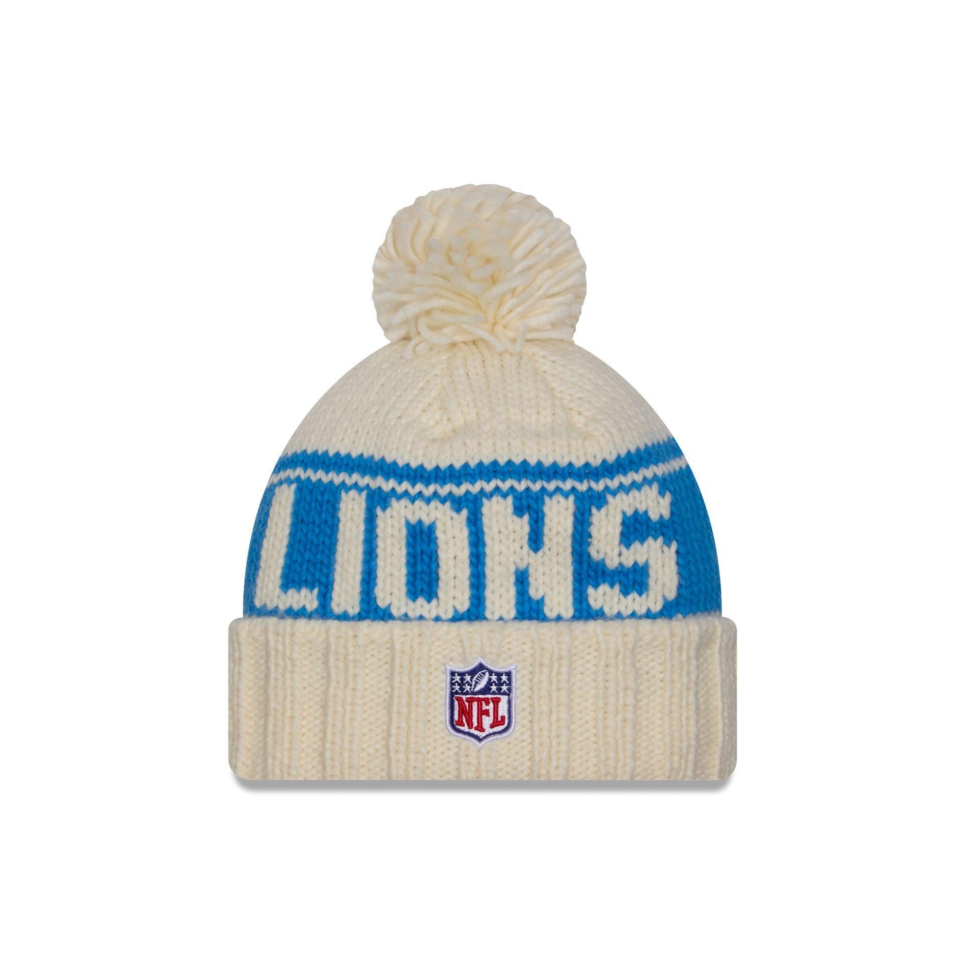 Detroit Lions 2024 Cold Weather Chrome Pom Knit Hat Female Product Image