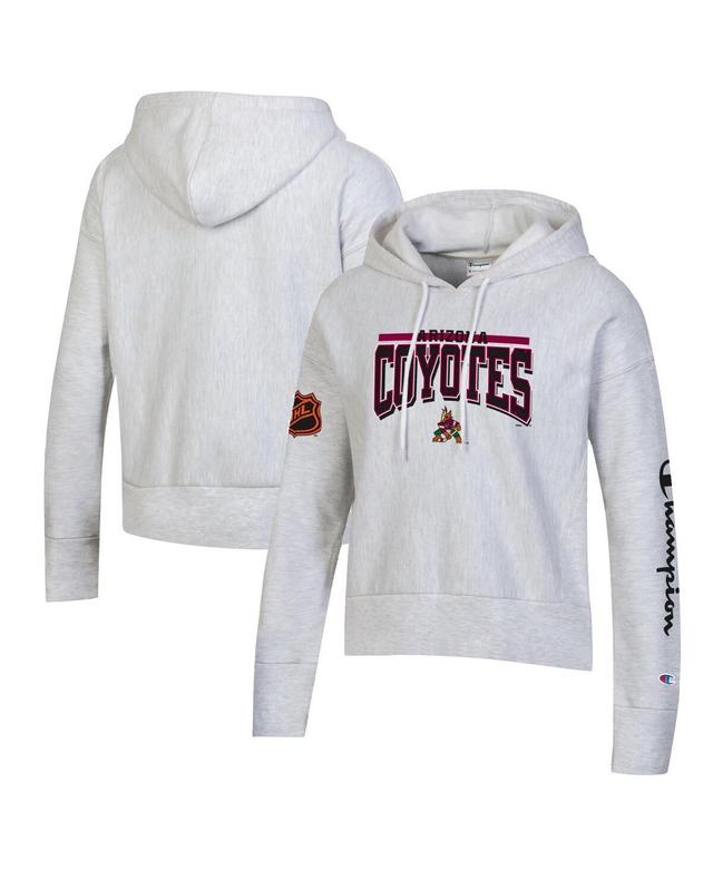 Womens Champion Heathered Gray Arizona Coyotes Reverse Weave Pullover Hoodie Product Image