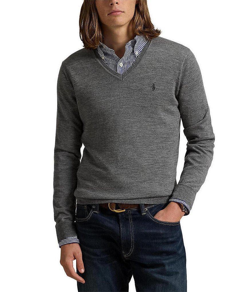 Polo Ralph Lauren Washable Wool V-Neck Sweater Product Image