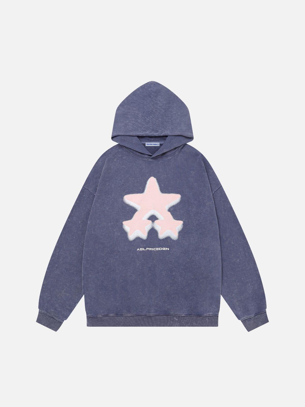 Blurring Star Washed Hoodie Product Image