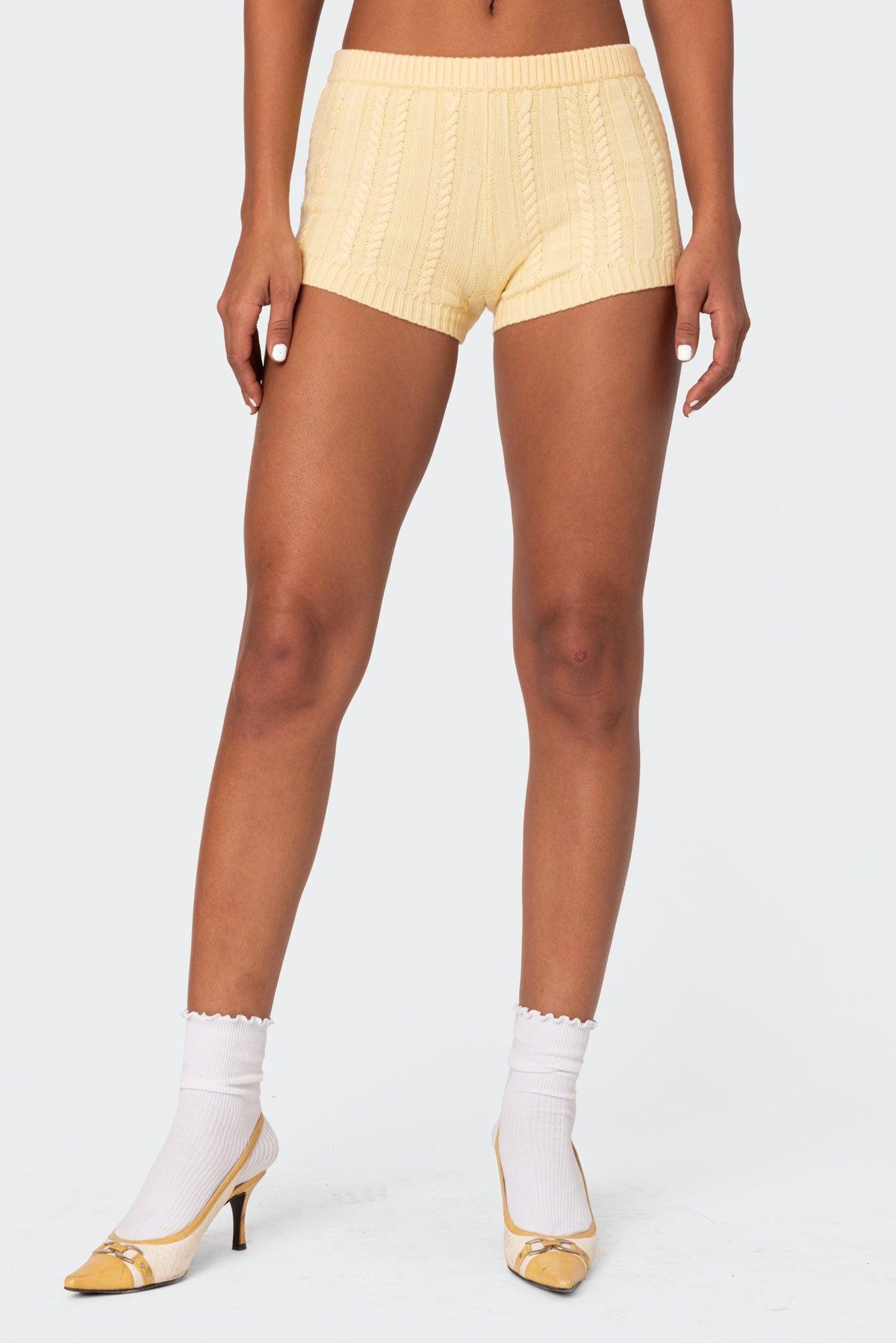 Raegan Cable Knit Shorts Product Image