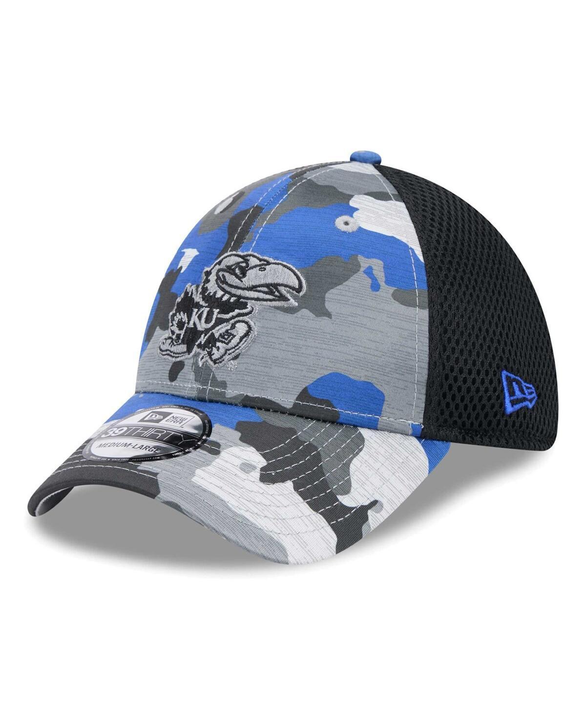 Mens New Era Camo/Black Kansas Jayhawks Active 39THIRTY Flex Hat Product Image