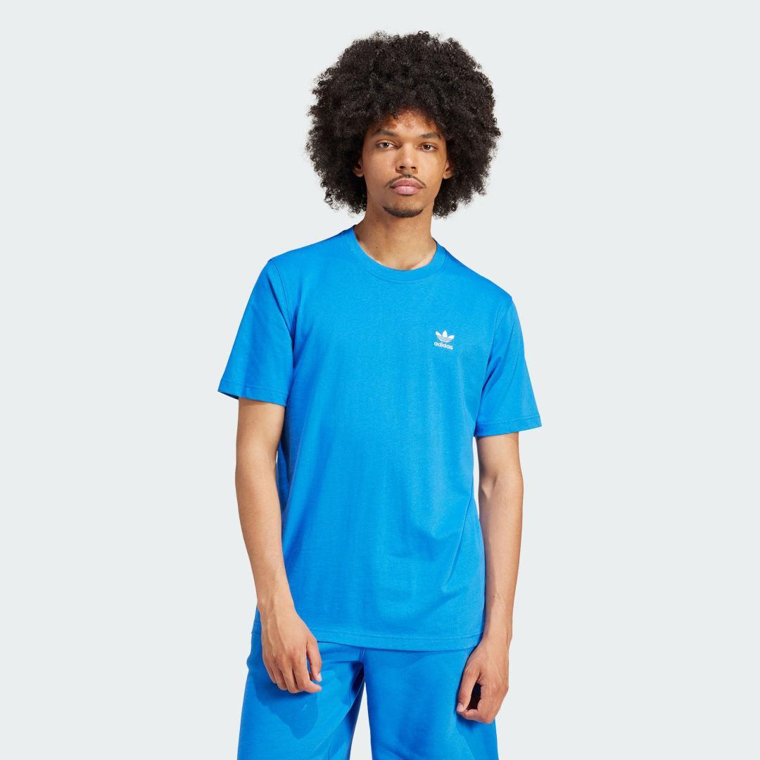 adidas Trefoil Essentials Tee Blue M Mens Product Image