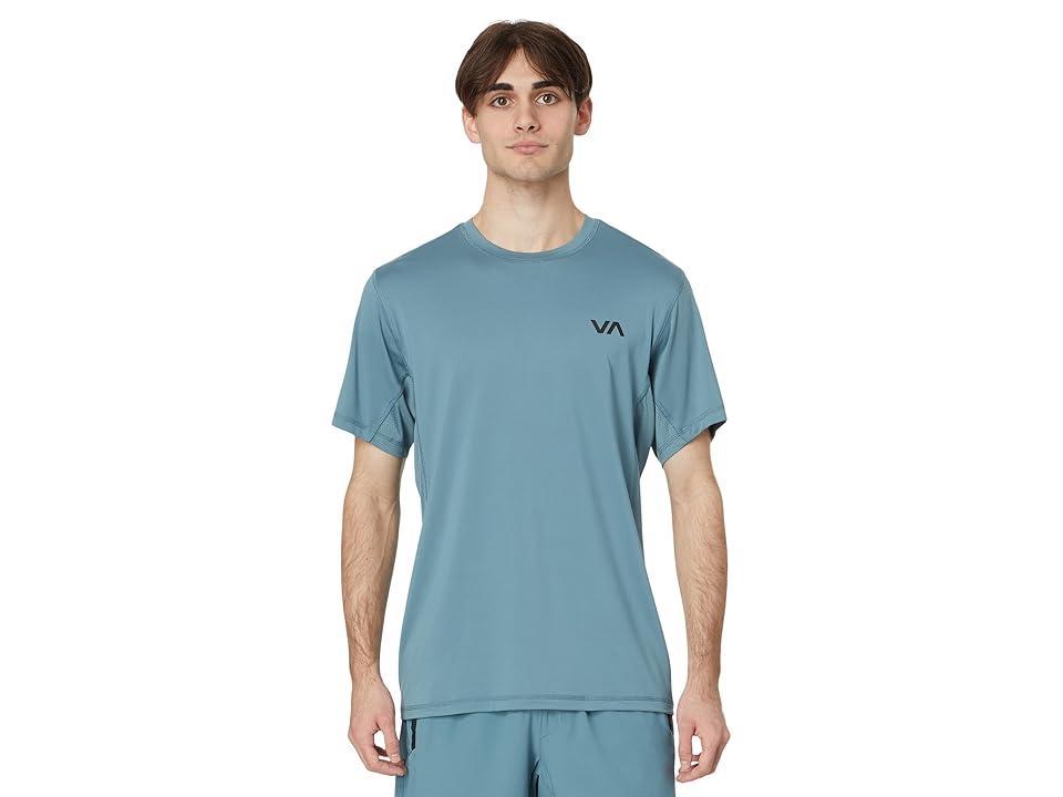 RVCA VA Sport Vent Short Sleeve Top (Glacier) Men's Clothing Product Image