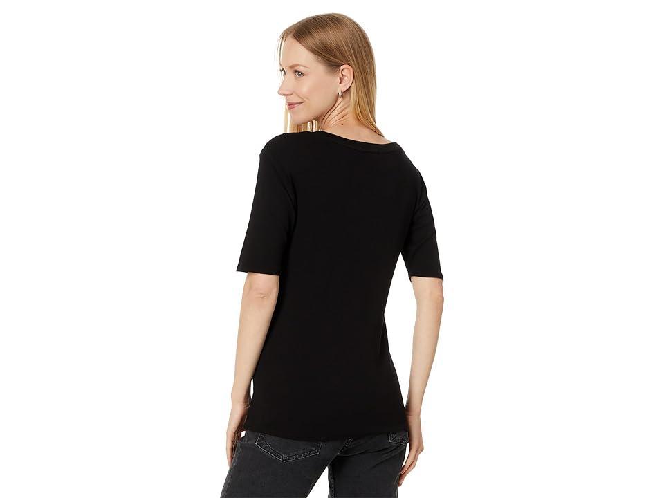 Mod-o-doc Half Sleeve V-Neck Easy Tee Women's Clothing Product Image