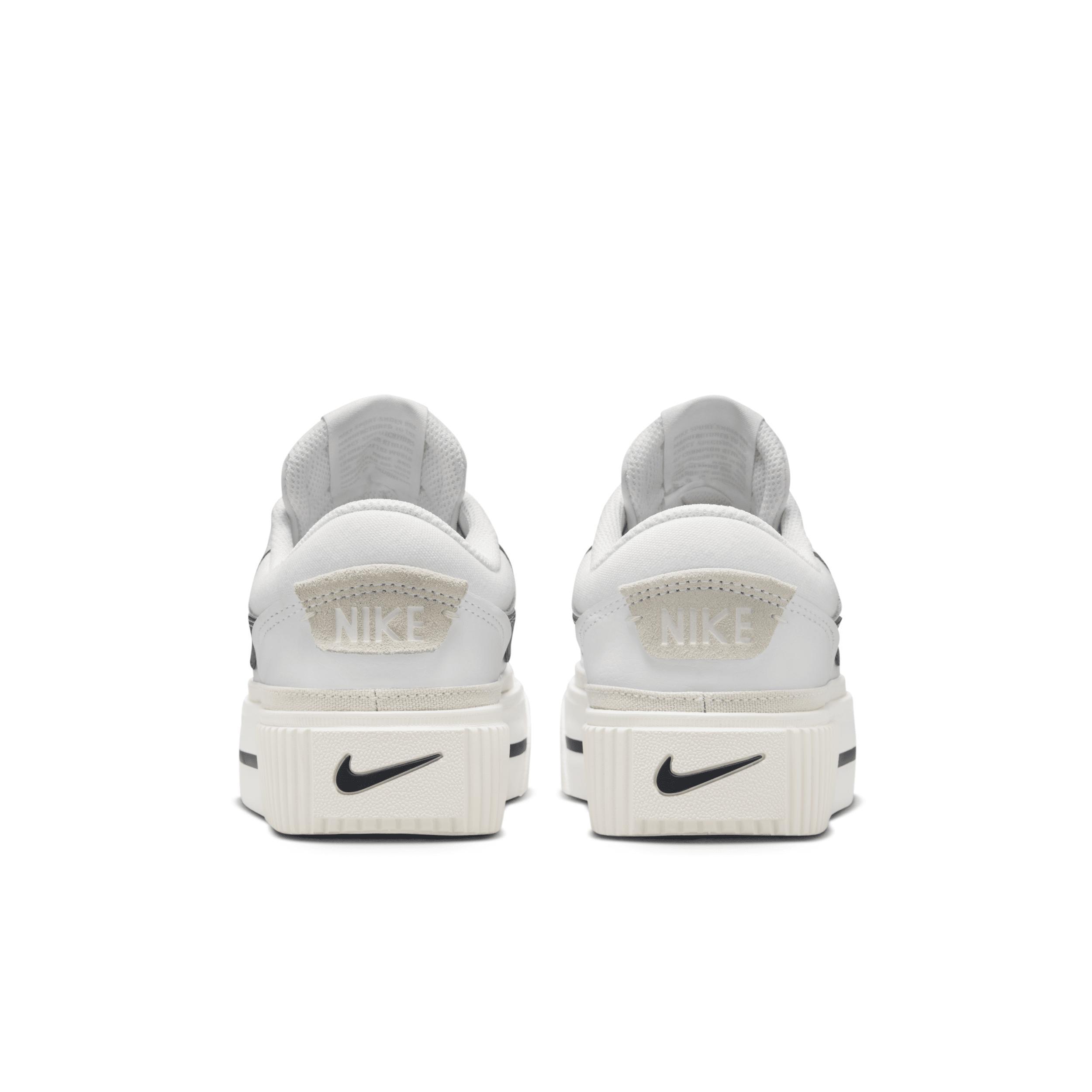 Nike Womens Court Legacy Lift Platform Casual Sneakers from Finish Line - White Product Image