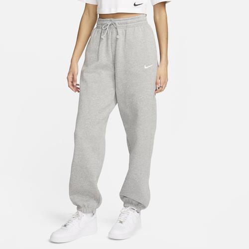 Nike Womens Nike Phoenix HR OS Pants - Womens Dark Grey Heather/White product image