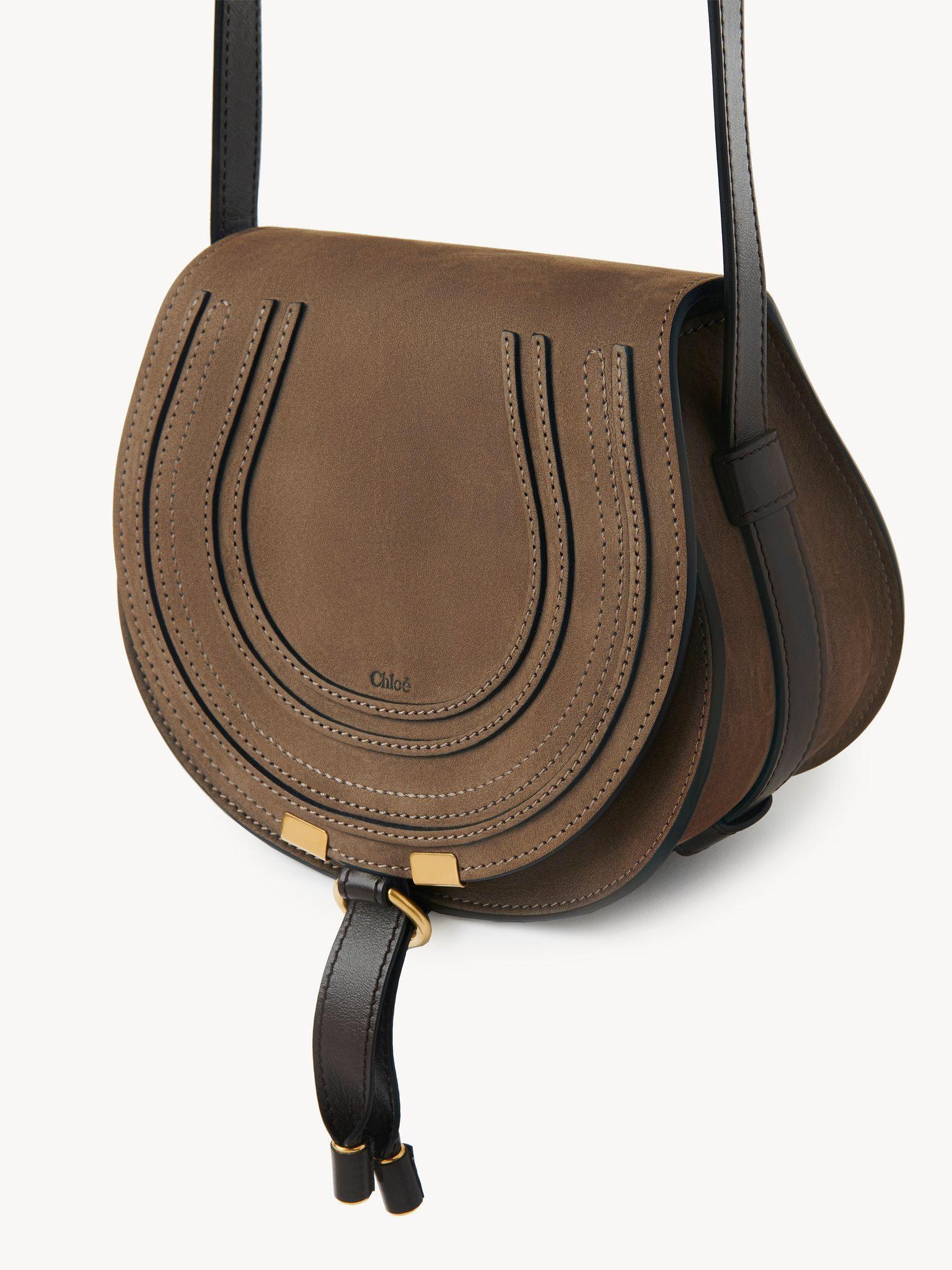 Small Marcie saddle bag in nubuck leather Product Image