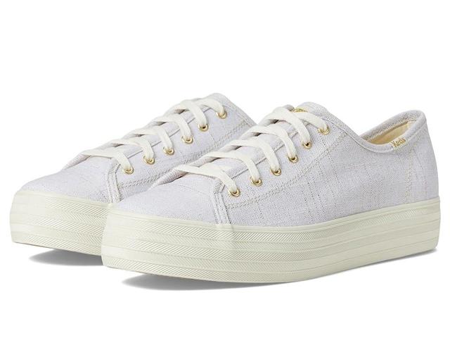 Keds Triple Kick Canvas Metallic Textile) Women's Shoes Product Image