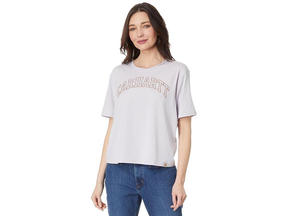 Carhartt Loose Fit Lightweight Short Sleeve Carhartt Graphic T-Shirt (Lilac Haze) Women's Clothing Product Image