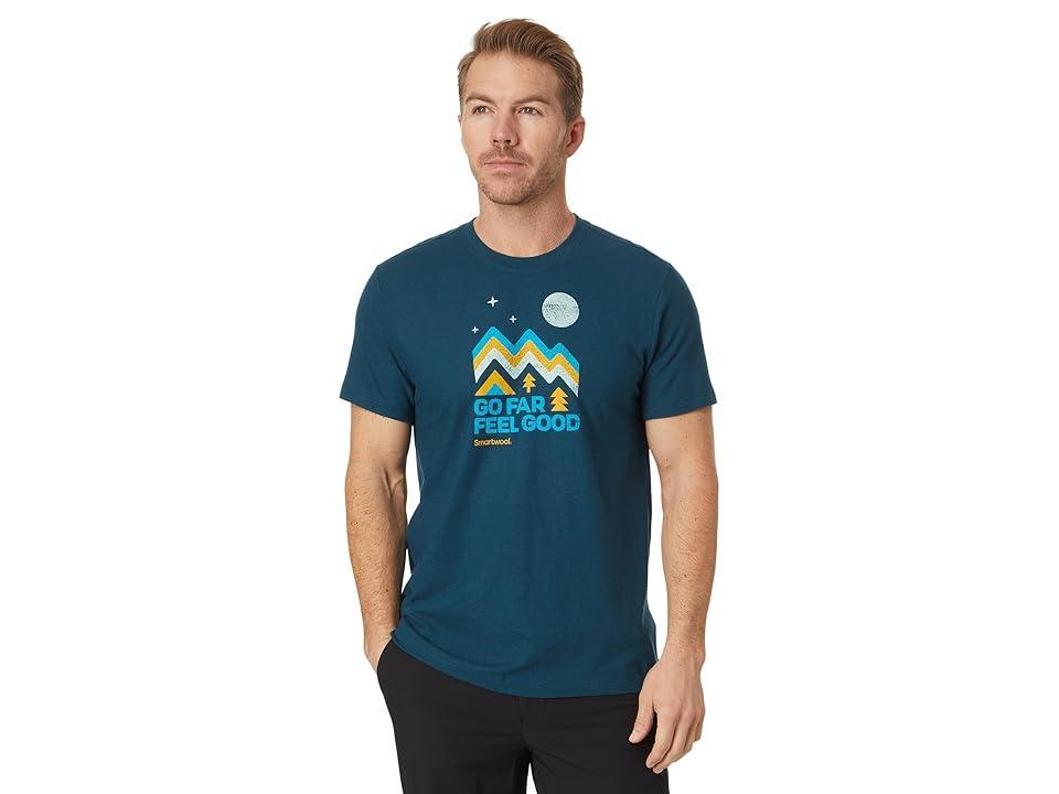 Smartwool Alpine Sky Graphic Short Sleeve Tee (Twilight Blue) Men's T Shirt Product Image