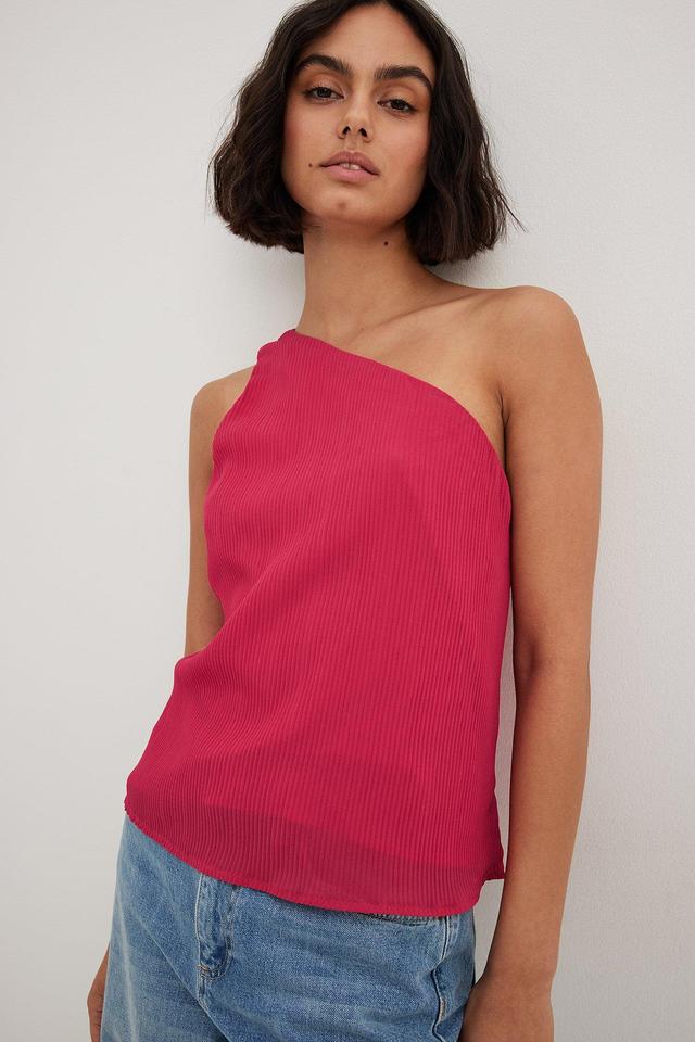 One Shoulder Plisse Top Product Image