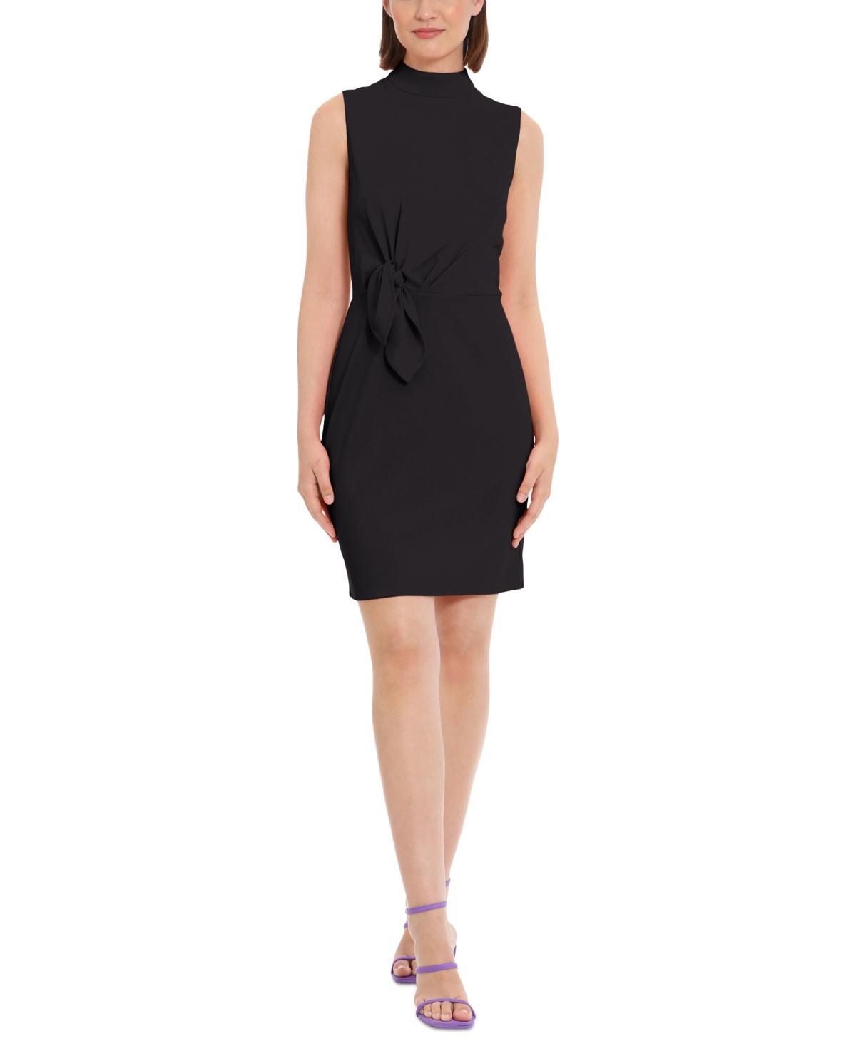 Donna Morgan Stretch Mock Neck Mini Sheath Dress Product Image