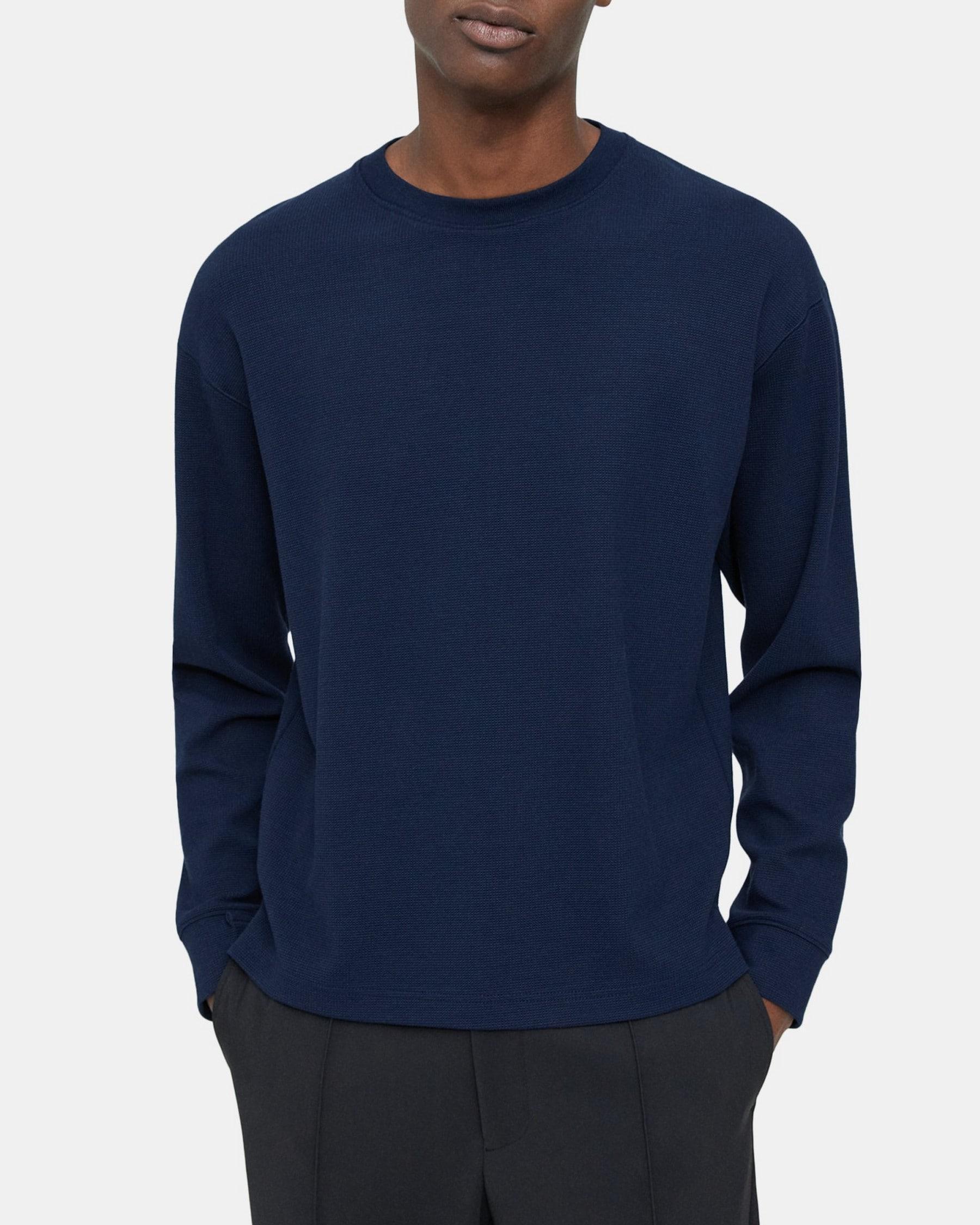 Long-Sleeve Tee in Waffle Knit Product Image