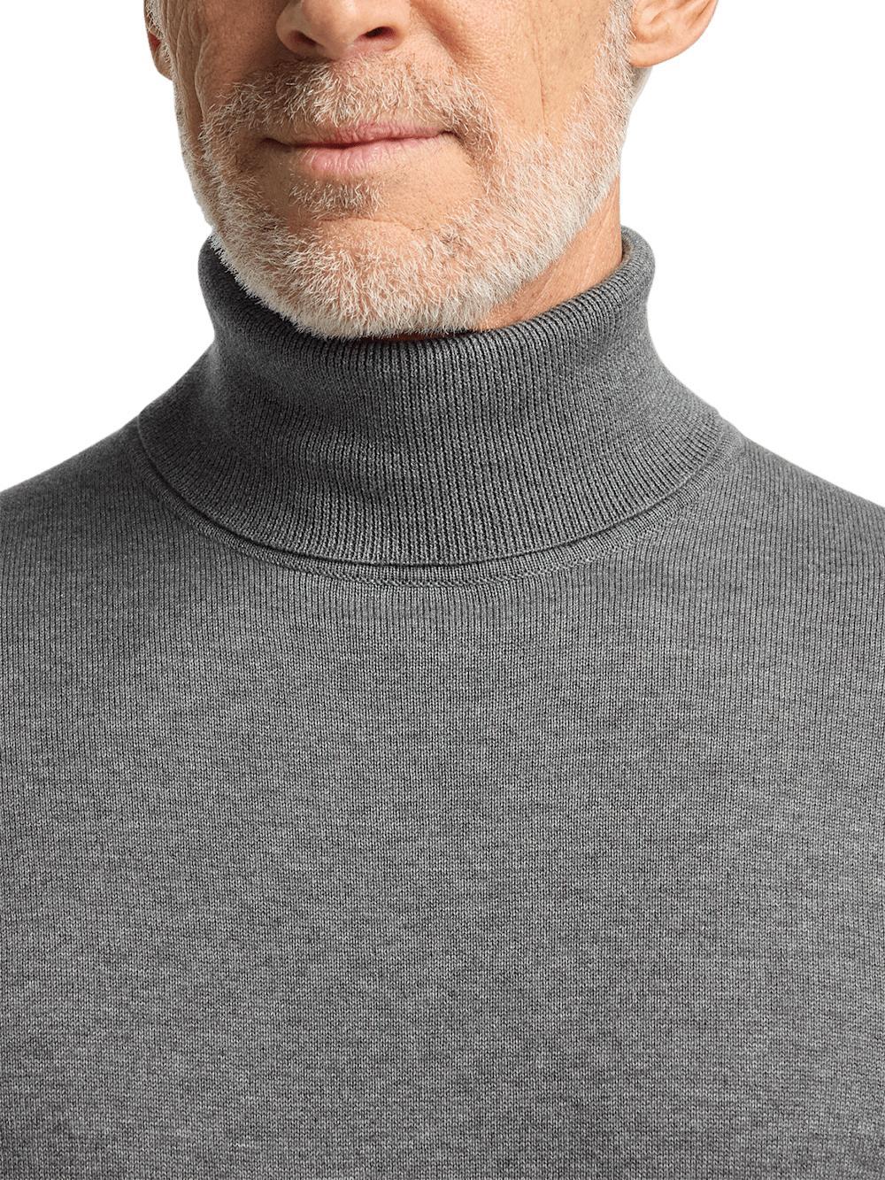 Supima Cotton Turtleneck - Medium Grey Product Image