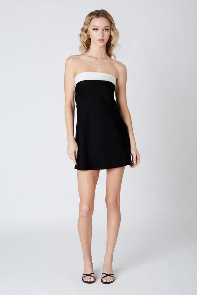 Satin Strapless Mini Dress Product Image